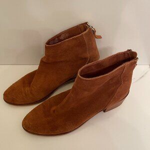 Steve Madden Legally Back Zip Ankle Bootie Brown Suede size 9 1/2